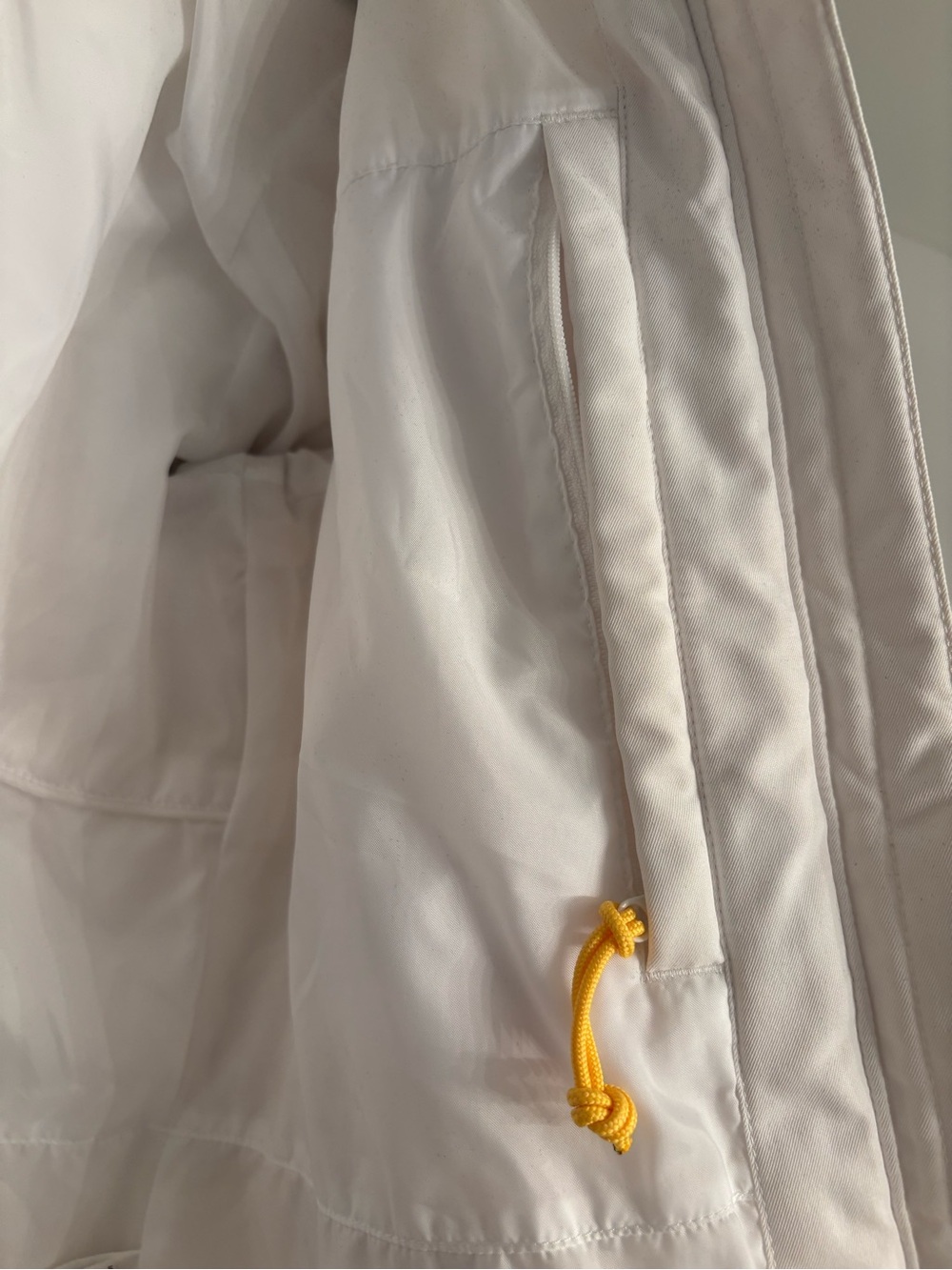 Lolë White Cream Quilted Hooded Mid-Length Puffer Jacket Coat - Picture 6 of 9